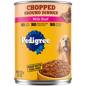 Pedigree Chopped Ground Dinner with Beef Wet Dog Food - 13.2 oz