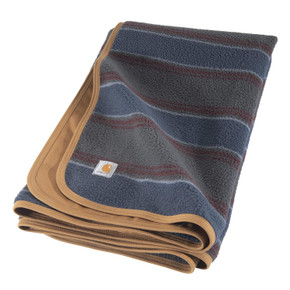 Carhartt Firm Duck Sherpa Lined Throw Blanket for Pet - Stripe