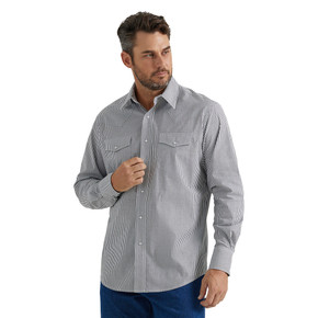 Wrangler Men's Classic Fit Wrinkle Resist Long Sleeve Western Shirt - Black Wrangler Men's Classic Fit Wrinkle Resist Long Sleeve Western Shirt - Black