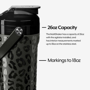 Brumate MultiShaker Water Bottle - Onyx Leopard - 26 oz