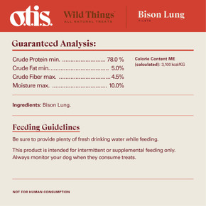 Otis Wild Things Bison Lung Filets Dog Treats - 4 oz