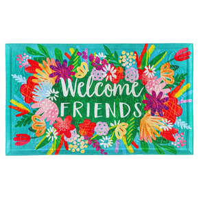 Evergreen Enterprises Welcome Friends Embossed Floor Mat Evergreen Enterprises Welcome Friends Embossed Floor Mat
