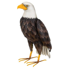 Regal Art & Gift Eagle Standing Metal Statue Decor - 18"