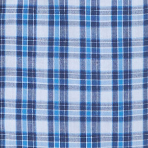 Wrangler Riata Baby Boy's Classic Fit Short Sleeve Plaid Western Shirt - Blue