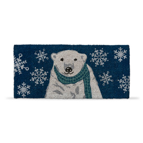 Tag Polar Bear Estate Coir Mat - Blue - 40" X 18"