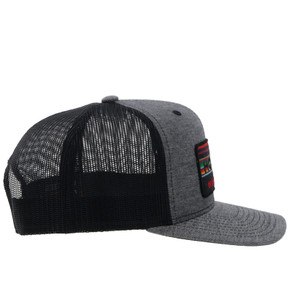 Hooey Men's Horizon Hat with Serape/Black Patch - Grey/Black