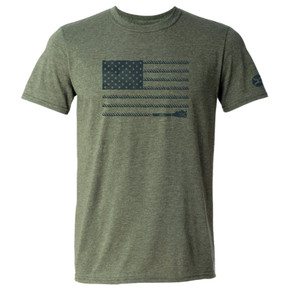 Hooey Men's Horizontal Rope Flag Short Sleeve T-Shirt - Heather Military Green
