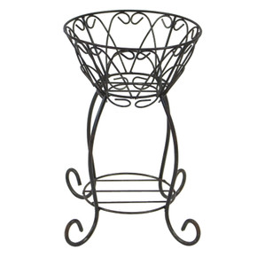 Rustic Arrow Wrought Iron Mini Round Planter - 12"