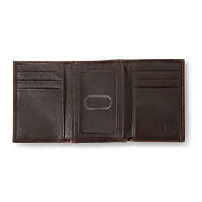 Ariat Men's American Flag Trifold Wallet - Distressed Brown