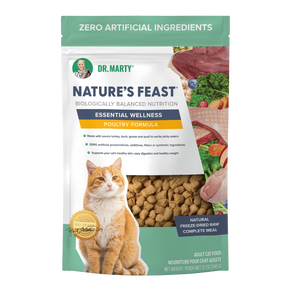 Dr. Marty Nature’s Feast Essential Wellness Poultry Freeze-Dried Raw Cat Food - 12 oz