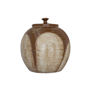 Creative Co-op Rustic Country Reactive Glaze Stoneware Jar - Brown