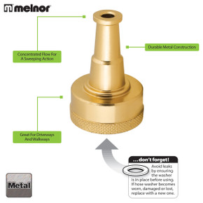 Melnor Metal Sweeper Nozzle - 1-1/4" X 1-1/4" X 2"