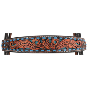 Circle Y Bronco Texas Flower Browband Headstall - Multi