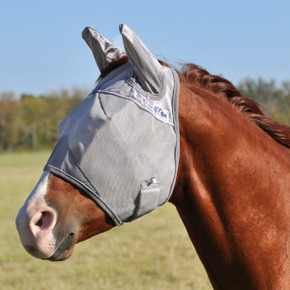 Cashel Crusader Draft Fly Mask with Ears - Grey