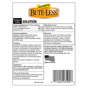 Absorbine Bute-less Comfort & Recovery Support Supplement for Horse - 32 oz Absorbine Bute-less Comfort & Recovery Support Supplement for Horse - 32 oz