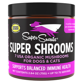 Super Snouts Super Shrooms Organic Mushrooms Blend Powder for Dogs & Cats - 2.64 oz
