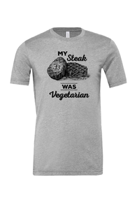 Farm Built Men's My Steak Was Vegetarian Grey Short Sleeve