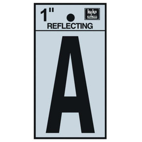 Hy-Ko 1" Vinyl Reflective Adhesive Sign - Black/Silver Hy-Ko 1" Vinyl Reflective Adhesive Sign - Black/Silver