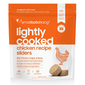 Smallbatchdog Lightly Cooked Chicken Sliders Dog Food - 2 lb