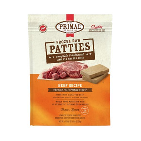 Primal Pet Frozen Beef Patty Dog Food - 6 lb
