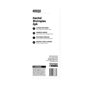 Catstages Dental Shrimpies Cat Chew Toy - 2 pk