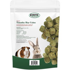 Exotic Nutrition Timothy Hay Cubes Rabbit & Guinea Pig Food - 1 lb