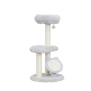 Petpals Rockview 2-Level Cat Tree Ivory - 37 In