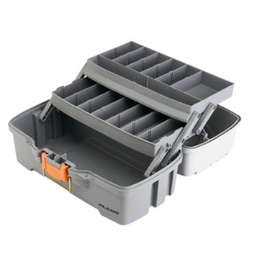 Plano 2 Tray Tackle Box - Light Grey/Dark Grey