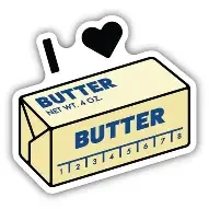 I Love Butter Sticker