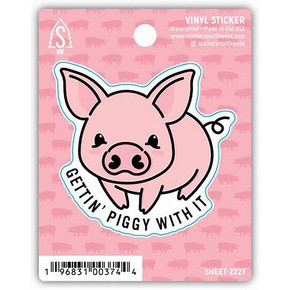 Gettin' Piggy With It Sticker