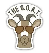 The G.O.A.T. Sticker
