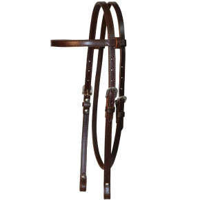 5/8 Browband-Stitched - Walnut