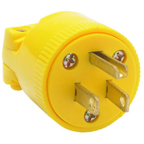 Pass & Seymour Yellow Medium Duty Vinyl Construction Plug - 15 Amp
