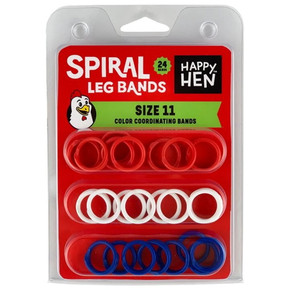 Happy Hen Treats Size 11 Spiral Leg Bands - 24 pk