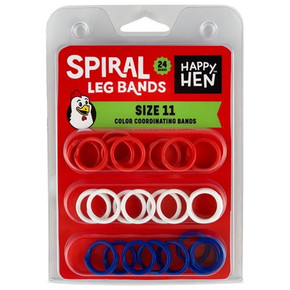 Happy Hen Treats Size 11 Spiral Leg Bands - 24 pk Happy Hen Treats Size 11 Spiral Leg Bands - 24 pk