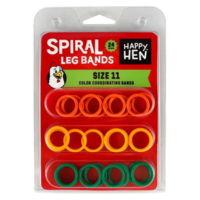Happy Hen Treats Size 11 Spiral Leg Bands - 24 pk Happy Hen Treats Size 11 Spiral Leg Bands - 24 pk