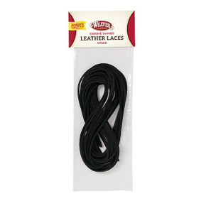 Weaver Leather Chrome Tanned Leather Lace - 1/8" X 72" - Black