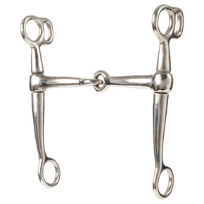 Weaver Leather Stainless Steel Tom Thumb Snaffle Bit with Mouth - 5"