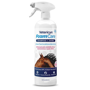 Vetericyn Plus Foaming Spray Equine Shampoo - 32 oz