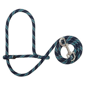 Weaver Leather 3/8" Poly Rope Sheep Halter - Dark Blue/turquoise