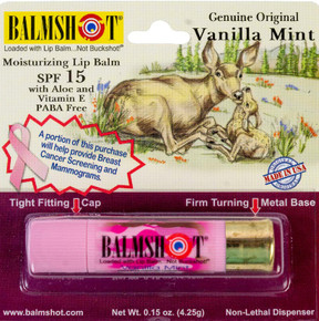 Balmshot Genuine Original Vanilla Mint Spf 15 Pink Camo Lip Balm