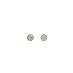 M&F Western Women's Circle Stud Earrings - Gold/Turquoise