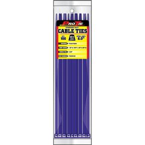 Pro Tie Nylon Standard Duty Cable Tie - 100 pk - Purple