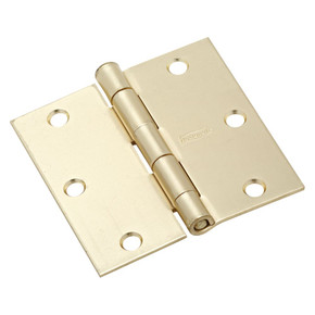 National Hardware Satin Brass Square Corner Door Hinge National Hardware Satin Brass Square Corner Door Hinge