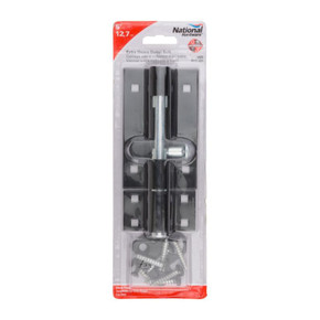National Hardware Black Extra Heavy Barrel Bolt - 5"