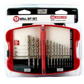 Master Mechanic High Speed Steel Drill Bit Set - 13 pcs