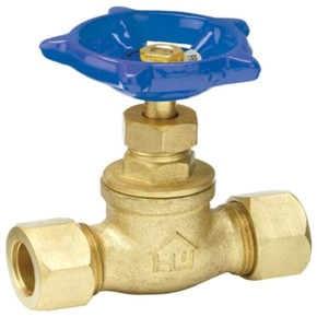 Homewerks Lead-free Brass Compression Stop Valve - 3/4" Homewerks Lead-free Brass Compression Stop Valve - 3/4"