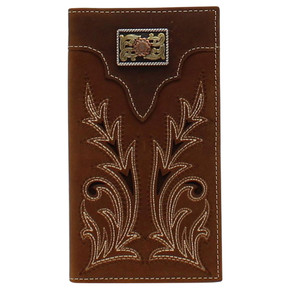 Nocona Men's Leather Rodeo Boot Stitched Wallet