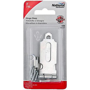 National Hardware Zinc Plated Double Hinge Safety Hasp - 3-1/4