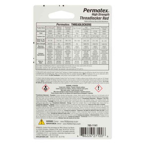 Permatex High Strength Threadlocker Red - 6ml Permatex High Strength Threadlocker Red - 6ml